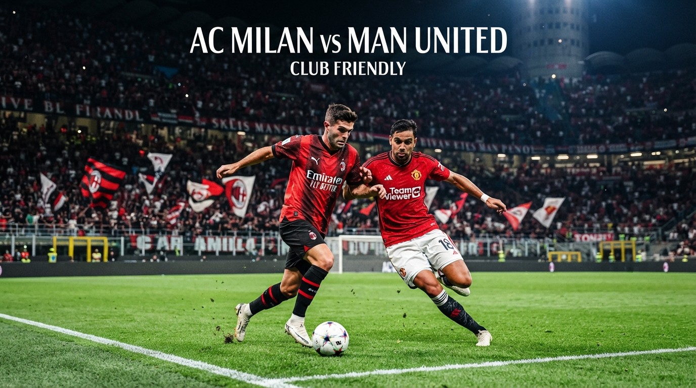 AC Milan vs Man United Malam Ini 21.45 WIB – Jalalive Sajikan Momen Seru Pertandingan Club Friendly di Panggung Pramusim